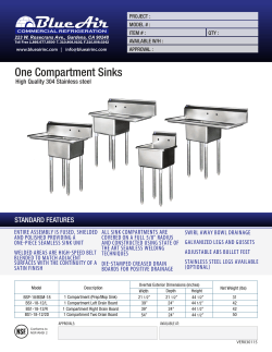 One Compartment Sinks