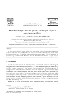 Minimum wage and food prices