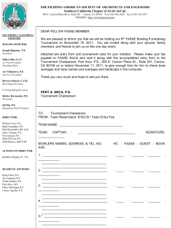 FASAE 2011 Team Reservation