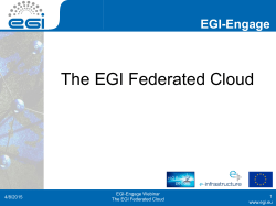 EGI Federated Cloud resources - Indico