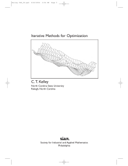 Iterative Methods for Optimization CT Kelley