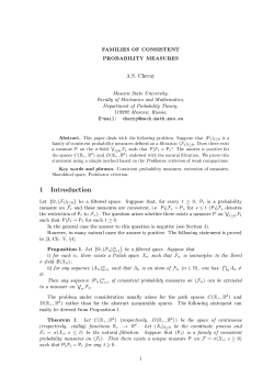 FAMILIES OF CONSISTENT PROBABILITY MEASURES А.S