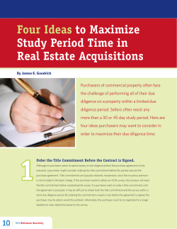 Four Ideas to Maximize Study Period Time in Real Estate Acquisitions