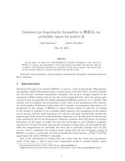 Gaussian-type Isoperimetric Inequalities in RCD(K,&infin;) probability