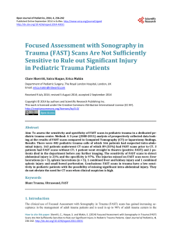 Focused Assessment with Sonography in Trauma (FAST) Scans Are