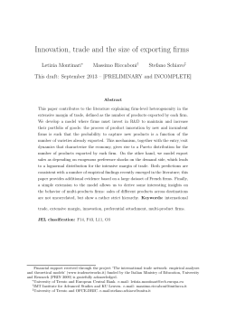 Innovation, trade and the size of exporting firms