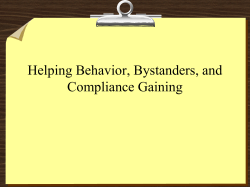 Bystanders, Helping Behavior, and Social Proof
