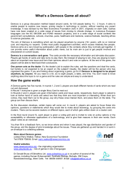 How does a Democs Game Work?