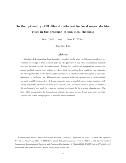 On the optimality of likelihood ratio test for local sensor decision