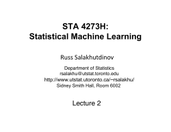 STA 4273H: Statistical Machine Learning