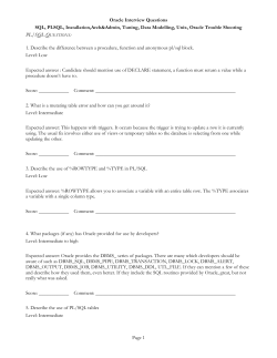 mike ault`s interview questions for oracle, dba, developer candidates