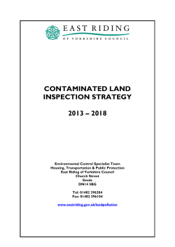 contaminated land inspection strategy 2013