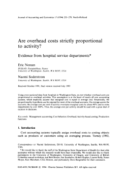 Are overhead costs strictly proportional to activity?