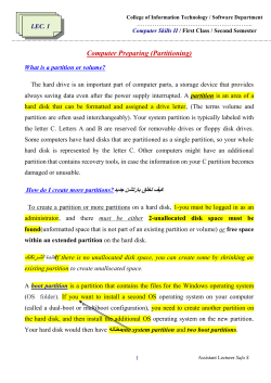 Create and format a new partition (volume)