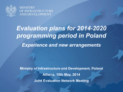 Evaluation planning in Poland