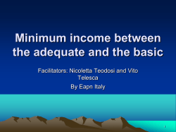Minimum Income workshop presentation by Nicoletta Teodosi