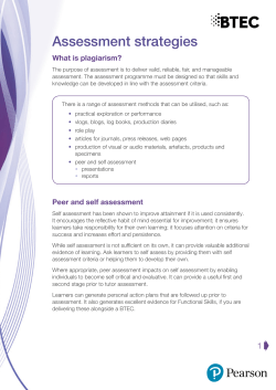 BTEC Assessment Strategies