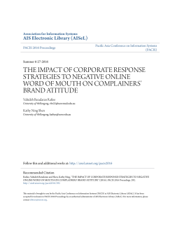 the impact of corporate response strategies to negative online word