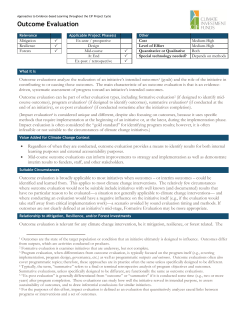 Outcome Evaluation - Climate Investment Funds