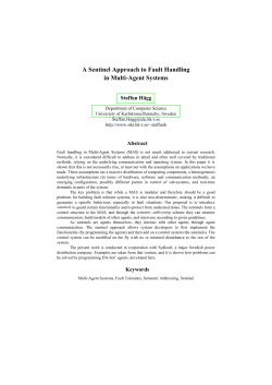 A Sentinel Approach to Fault Handling in Multi