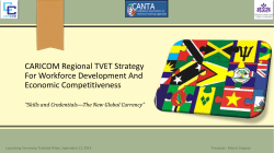 CARICOM Regional TVET Strategy For Workforce Development