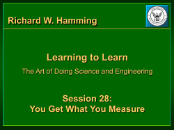 Hamming29 - MOVES Institute