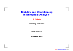 Stability and Conditioning in Numerical Analysis