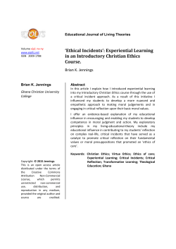 Using A Living Theory Methodology In Improving Practice And