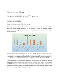 Annual Report - New Hampshire Lawyers Assistance Program