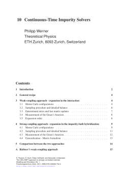 Continuous-Time Impurity Solvers - cond