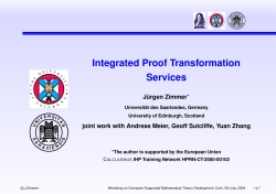 Integrated Proof Transformation Services
