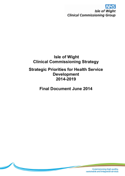 Commissioning Strategy