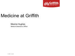 Medicine at Griffith - Griffith University