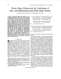 and multidimensional filter bank theory