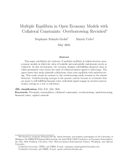 Multiple Equilibria in Open Economy Models with Collateral