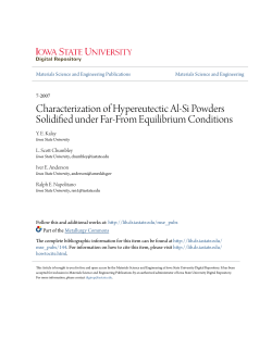 Characterization of Hypereutectic Al-Si Powders Solidified under Far