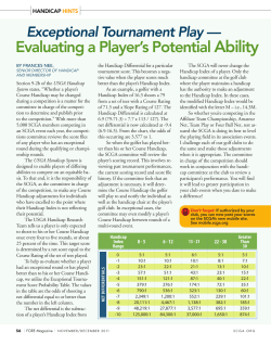 Evaluating a Player`s Potential Ability