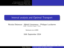 Interval analysis and Optimal Transport