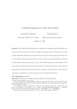 A Simple Explanation of the Taylor Rule