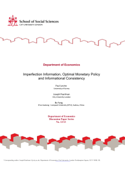 Imperfection Information, Optimal Monetary Policy and Informational