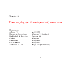 Time varying (or time-dependent) covariates