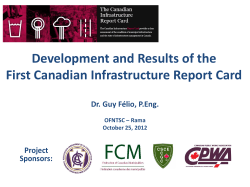 National Report Card on Infrastructure