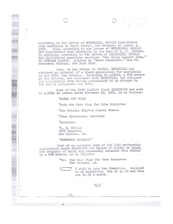 According to the letter of BRINGUIER, OSWALD distributed such