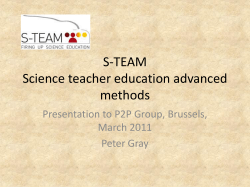 S-TEAM Science teacher education advanced methods