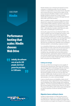 Performance hosting that scales: Hindin chooses Web Drive