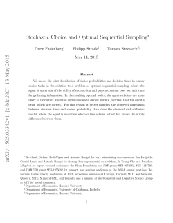 Stochastic Choice and Optimal Sequential Sampling arXiv