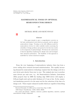 mathematical tools in optimal semiconductor design