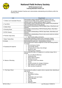 Assistant Coach Training Standards