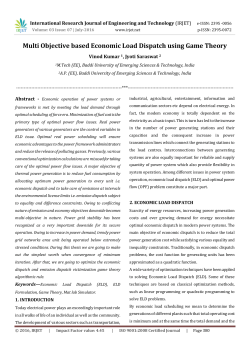 Multi Objective based Economic Load Dispatch using Game