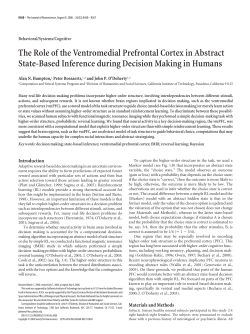 The Role of the Ventromedial Prefrontal Cortex in Abstract